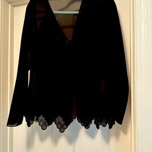 Fancy sheer jacket with beading